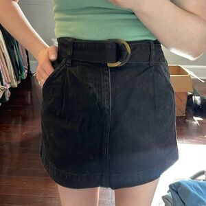 Black Denim free people skirt